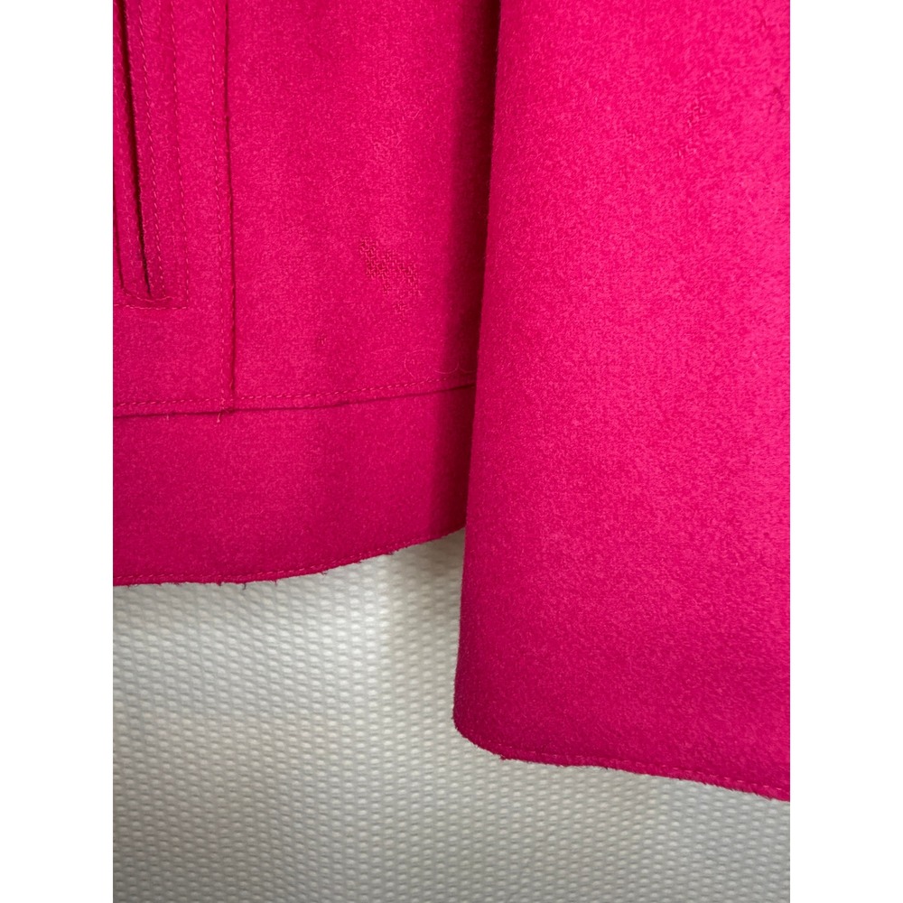 Akris Punto Pink Wool Blend Moto Jacket Women 4 Fair - Picture 5 of 16